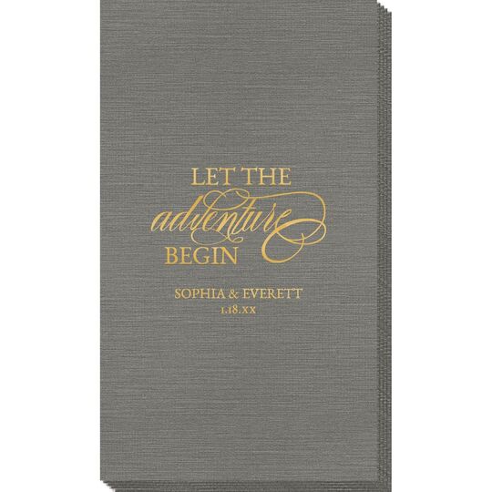 Let the Adventure Begin Bamboo Luxe Guest Towels